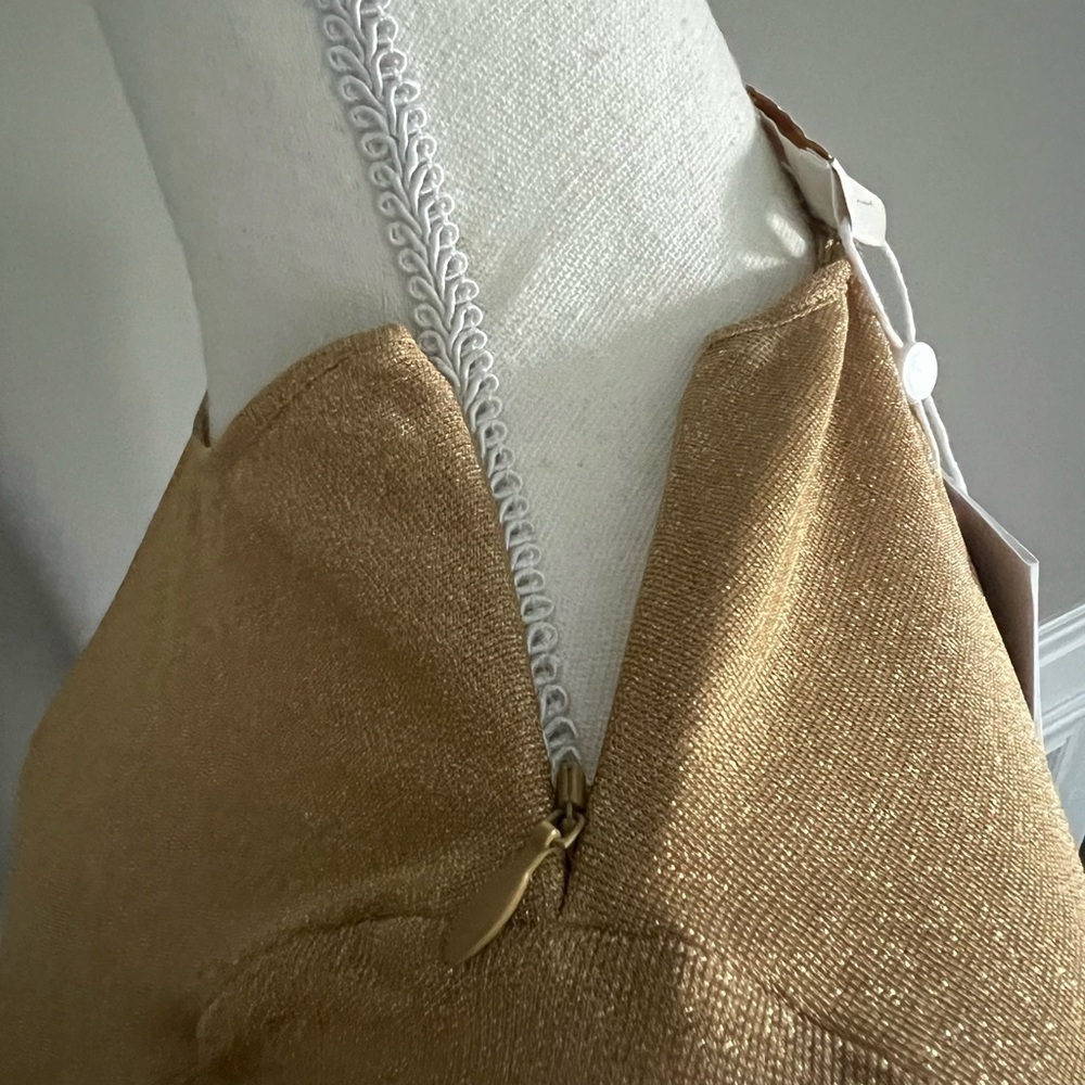 RUNWAY LOOK ZIMMERMANN Gold Lurex Lyrical Maxi Dress sz 1 NWT 2062$ - Picture 4 of 15